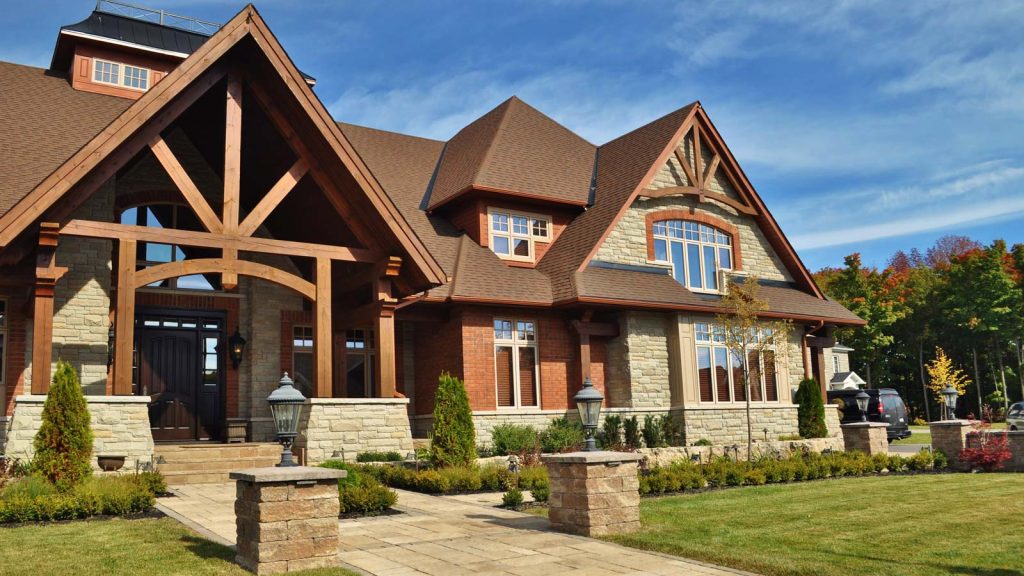 Barrie Timbered Front Yard Landscaping 1