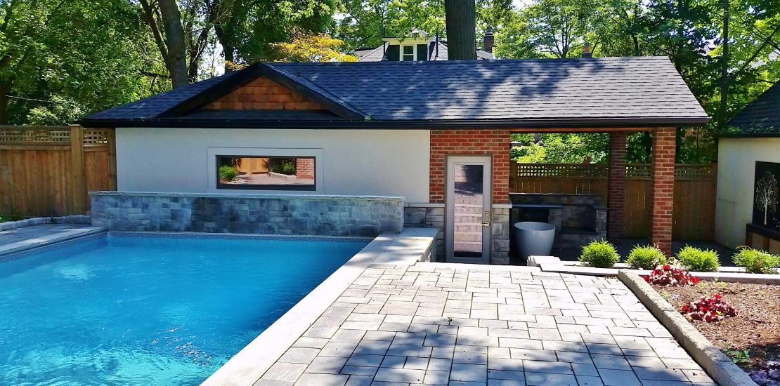 garage tranformation to cabana