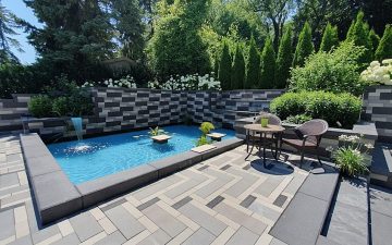 modern pond and waterfall 2