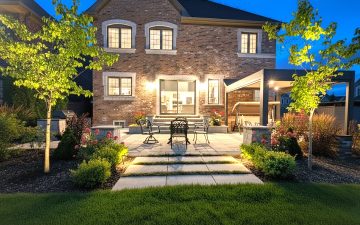 modern back yard landscape design