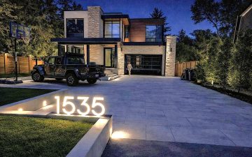 House number at night House number at night